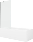 Vonia Mexen Cubik su apdaila ir stiklo sienele, 150x70 cm + 80 cm