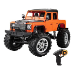 Žaislinis automobilis su nuotolinio valdymo pulteliu Double Eagle Land Rover Defender (Pick-up) E332-003, oranžinis