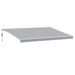 Automatinė i&scaron;traukiama markizė, antracito ir balta, 500x350cm