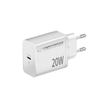 Esperanza  greito maitinimo įkroviklis 20w usb-c pd. baltas