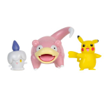 Pokemon figūrėlės 3 vnt. - Pikachu, Slowpoke, Litwick