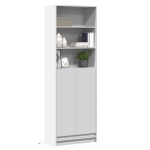 Komoda su led, baltos, 69x32,5x200cm, apdirbta mediena