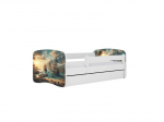 Vaiki&scaron;ka lova be čiužinio, su stalčiumi Kocot Kids BabyDreams White ship, 160x80 cm, įvairių spalvų
