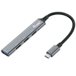 4 lizdų USB-C &scaron;akotuvas Equip 12896107101 Aliuminis