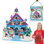 Kalėdų namelis surinkti putų dėlionė 3d kalėdų namelis diy