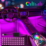 LED automobilio salono juosta su 48 &scaron;viesos diodais APP valdymas