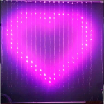 LED Kalėdų girlianda - užuolaidos su nuotoliniu valdymu ir I&Scaron;MANIU valdymu, 1.6x1.6m, daugiaspalvė, 7V, IP44, 256LED