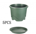 Sodo vazonai, Kvėpuojantis gėlių vazonų rinkinys (6 vnt.) &ndash; 19 cm plastikiniai auginimo vazonai su lėk&scaron;tėmis, naudojami viduje ir lauke, 16 cm