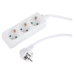 Buitinis ilgintuvas su įžeminimu, 3 x 1.5 mm, 3 m, 3 lizdų, baltas