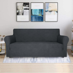 Ystyle tampri sofa danga, 3 vietų sofos užvalkalas, neslystantis sofos apsauga, elastingas sofos užvalkalas su porankiais, sofos užvalkalas Koltuk &Ouml;rt&uuml;s&uuml;, sofos užtiesalas, tamsiai pilka