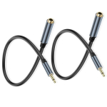 Jsadzkj 3,5 mm į 6,35 mm kabelis 1/8 colio ts mini monaural audio male į 1/4 colio trs jack ki&scaron;tuką 3,5 mm 1/8 colio male į 6,35 mm 1/4 colio female aux jack adapterio kabelis 30 cm