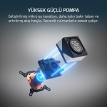 Gamemower Skadi Square vandens au&scaron;inimas, 120 mm aio, skystas au&scaron;intuvas, 1 x argb hidraulinis pwm ventiliatorius, keraminis vandens siurblys su siurblio rpm cpu ekranu, suderinamas su amd ir intel