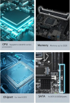 Lga 1151 motininė plok&scaron;tė, palaiko 8-ą ir 9-ą kartą stabilų maitinimo tiekimą, dviejų kanalų Ddr4 atminties lizdą, integruotą grafikos procesorių