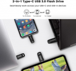 Usb atmintinė 64gb 3.0 dual usb c atmintinė 64gb mini usb atmintinė type c 2 in 1 otg atmintinė 3.0 vandeniui atspari flash atmintinė, skirta iphone 15/i&scaron;maniajam telefonui/plan&scaron;etiniam kompiuteriui mac/kompiuteriui/mobiliam telefonui