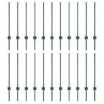 vidaXL Tvorelės stulpas 22 pcs Žalia 120 cm Plienas