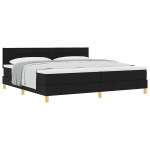 vidaXL Kiemas lova su pagalve su galvūgalio Juoda 200 x 200 cm audinys