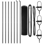 Euro Tvoros su 7 Stulpeliais 1x10 m Cinkuotasis Plienas Pilka