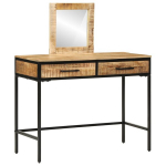 veidrodinis stalas 100x40x75/120 cm Solid Wood Rough Mango