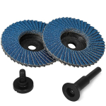 Nuodunco 2 lamelių &scaron;lifavimo diskų pakuotė, skersmuo 75 mm x 10 mm, grūdėtumas 60, skirti metalui, plienui ir medžiui, padengti atvartiniais &scaron;lifavimo diskais (2 vnt. + 1 kotelis)