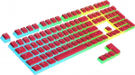 Ranked Pudding Pbt klavi&scaron;ų dangteliai | 112 Double Shot permatomas Ansi Us ir Iso i&scaron;dėstymas | Oem profilis Rgb mechaninei žaidimų klaviatūrai (poinciana Red)