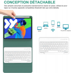 Wavata Klaviatūra, skirta Lenovo Idea Tab Pro 12.7 colių 2025, magnetinė Bluetooth nuimama Qwertz klaviatūra, skirta Lenovo Idea Tab Pro 2025, tamsiai žalia