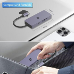 Ootday Usb C &scaron;akotuvas, Lan adapteris Usb C ne&scaron;iojamam kompiuteriui, chromebook, surface pro 8, 6 viename skirstytuvas su sd/tf kortelių skaitytuvu, 4k hdmi, 100w pd, usb 3.0