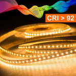 Mextronic led juosta led strip 2835 &scaron;iltai balta (2700k) cri 92 72w 5 metrai 24v ip20