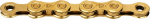 Kmc dviračio grandinė, x12 ti-n gold, 1/2 colio x 11/128 colio, 126 grandys, 12 greičių, va&scaron;kuota, auksinė