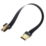 Xiwai cyfpv fpv hdmi jungtis (male) į de&scaron;iniojo kampo 90d hdmi jungtį (male) hdtv fpc plok&scaron;čias kabelis, skirtas fpv hdtv multikopterių aerofotografijai (0.2m)