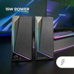 Žaidimų Garsiakalbiai - MARS GAMING - MS72 - 15W - RGB Flow Ap&scaron;vietimas - USB ir Jack