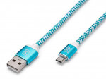 Arduino Usb 2.0 Type A/micro kabelis [tpx00133] - 1 m Usb kabelis su oficialiu Arduino logotipu - nailono pynės apvalkalas su aliuminio korpusu