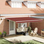 vidaXL I&scaron;traukiama markizė oranžinė ir ruda 450 &times; 350 cm