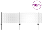 Suvirintas Vielinis Tvora su 5 U Stulpeliais Pilkas 0.4x10 m Plienas