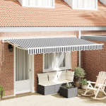 Markizės keitimo audinys 4x2 m rėmui antracito ir baltos spalvos