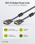 Goobay 93112 Dvi-d jungties kabelis / Full Hd 1080p monitoriaus kabelis / paauksuota jungtis Dvi-d Dual Link (24+1 kontaktų) / ekrano kabelio ilgintuvas / juodas / 5 m