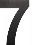 Nanlyiau namo numeris 6, 15,3 cm nerūdijančio plieno namo numeriai, juodas matinis modernus namo numeris, pagamintas i&scaron; nerūdijančio plieno, plaukiojantis (juodas 6, 7)