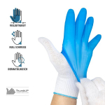 Thumbup itin mink&scaron;tos 3 porų 100% medvilninių pir&scaron;tinių pakuotė, tinka de&scaron;iniarankiams ir kairiarankiams, besiūlės, elastinis rie&scaron;as, plaunamos, baltos, dydis M