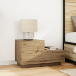 Naktinis staliukas su LED &scaron;viesomis Artisan Oak 100x36x49 cm
