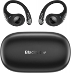 Blackview atviros ausies ausinės, bluetooth sportinės ausinės su ausų kabliukais, belaidės bluetooth 5.3 atviros ausies sportinės ausinės, dvigubas mikrofonas, ai&scaron;kūs skambučiai, valdymas lietimu (juodos)