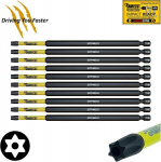10 x sabrecut sctp40152_10 152mm t40 tx40 torx tamper proof magnetinių smūginių atsuktuvų antgalių rinkinys, skirtas didelėms apkrovoms