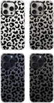 Mosnovo dėklas, skirtas iphone 15 pro - skaidrus, plonas, smūgiams atsparus tpu+pc telefono dėklas, [2 metrų kritimo apsauga/apsauga nuo lupimosi] - black leopard print