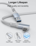 Familaha jungties kabelis 5 m, suderinamas su Meta Quest 3/quest 3s/oculus Quest 2/pico 4, Pc Steam Vr priedai, Usb 3.0 į Usb C kabelis, didelės spartos duomenų perdavimas Vr ir žaidimų kompiuteriui