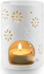 Wd&cd Keraminė aromatinė lempa žvakidei su žvakės &scaron;auk&scaron;teliu, aromato difuzorius, balta