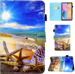 Cxtcase dėklas, skirtas samsung galaxy tab s6 lite 10.4 colių 2022/2020, apsauginis dėklas su stovo funkcija, skirtas samsung galaxy tab s6 lite 2022/2020 (sm-p610/p613/p615/p619), blue sky
