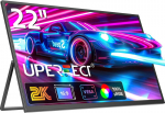 Uperfect ne&scaron;iojamas monitorius 2k 22 colių ne&scaron;iojamas ekranas su 2560 x 1440 Ips ekranu integruotu laikikliu mini Hdmi Usb C, skirtas Pc ne&scaron;iojamam kompiuteriui mobiliajam telefonui Xbo Switch Vesa suderinamas
