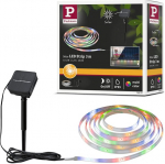 Paulmann 78897 led juosta solar 3 m su prieblandos jutikliu ir baterija ip44 0.3 w 16led/m Rgby juodas plastikas