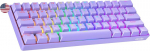 Geeky Gk61 Se 60% mechaninė žaidimų klaviatūra, 61 klavi&scaron;as, daugiaspalvis Rgb Led ap&scaron;vietimas, skirta Pc/mac žaidėjams, Ansi Us American i&scaron;dėstymas (levandų spalvos, mechanical speed silver)