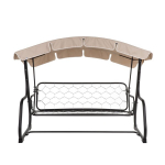 Sodo sūpynių stogelis Patio Ravenna D031-15CW 224 x 124 cm smėlio poliesteris