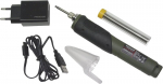 Proxxon 28142 akumuliatorinis elektroninis lituoklis el/a (litavimo vietos ap&scaron;vietimas, akumuliatorius 3,6 v/2,0 ah, temperatūra 470 &deg;c, su apsauginiu dangteliu, lydmetaliu, įkrovikliu)