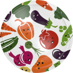 Lid &Oslash;82/6 vegetable face - 10 pcs